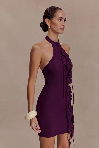 Jacky Tulip Mini Dress Plum