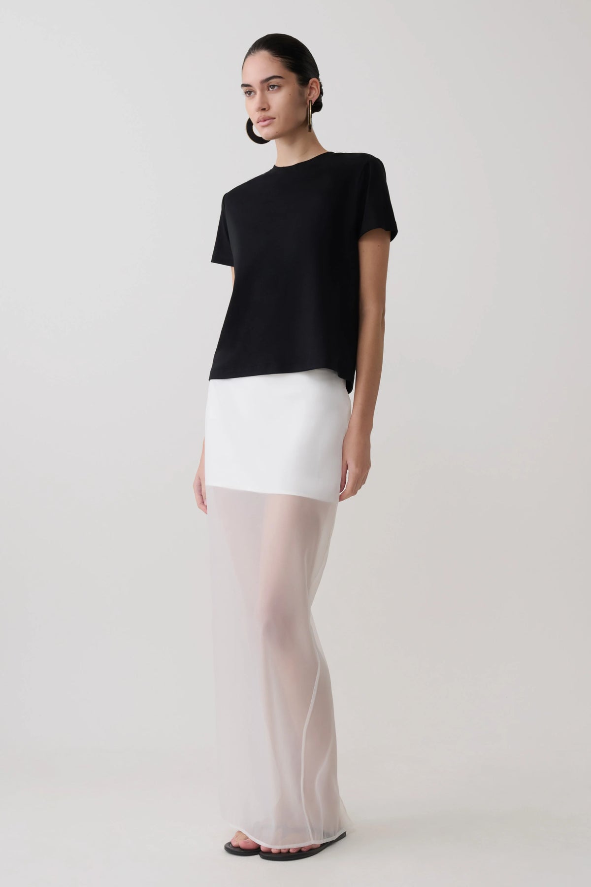 Ximena Organza Maxi Skirt White