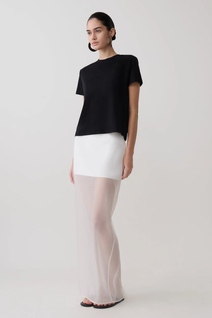 Ximena Organza Maxi Skirt White