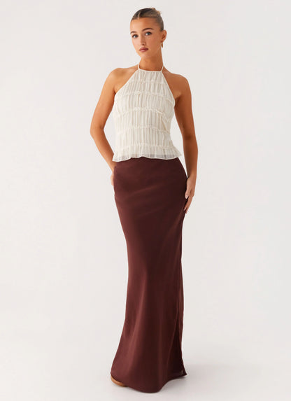 Sienna Sunset Maxi Skirt Chocolate