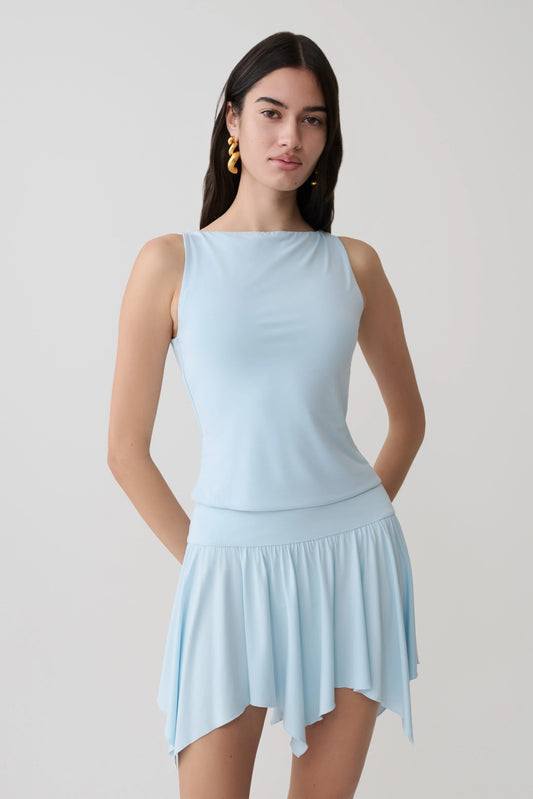 Nicolette Sleeveless Tank Top Pale Blue
