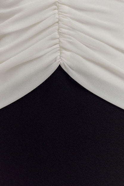 Monique Contrast Maxi Dress Black