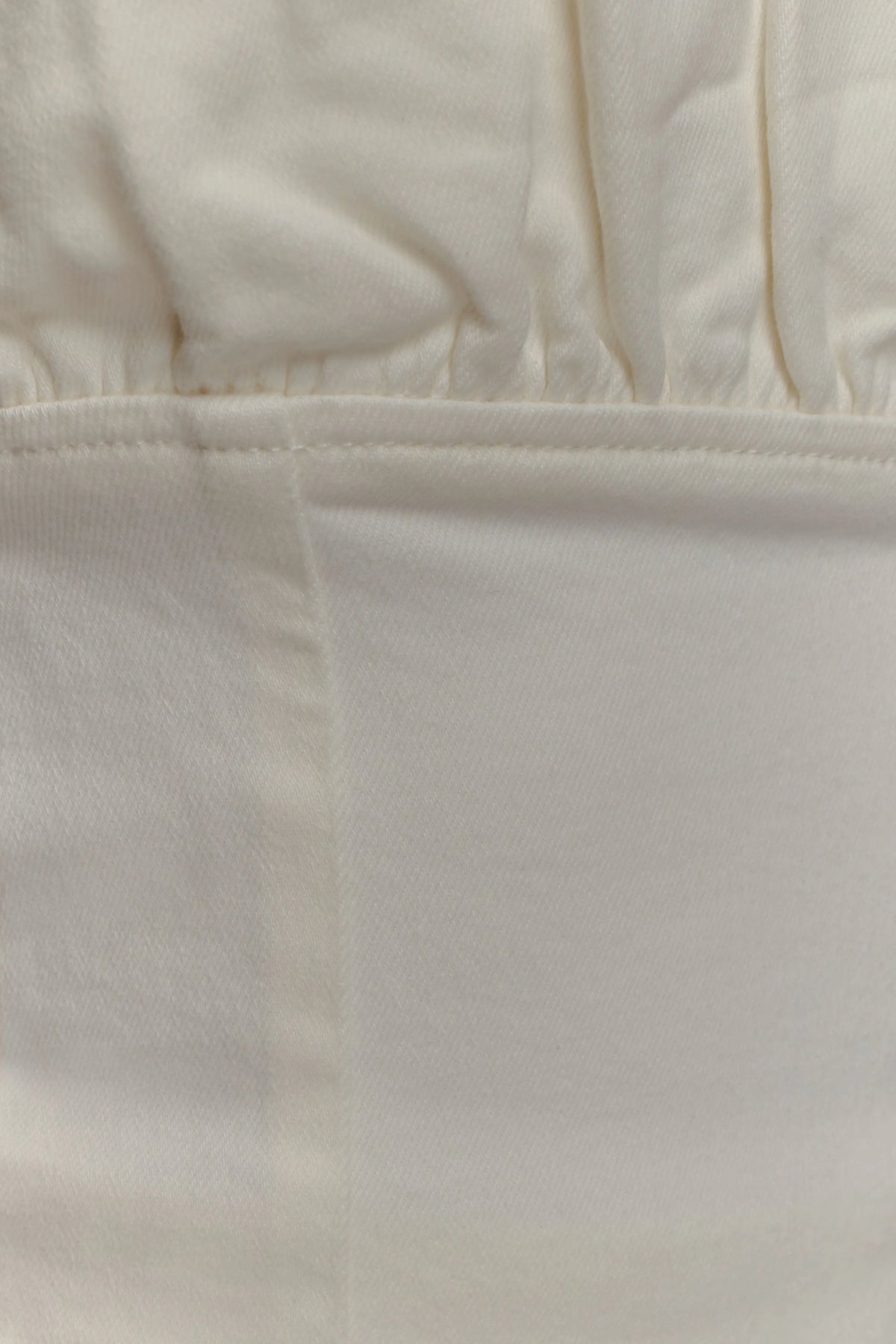 Cecilia Denim Frill Corset White