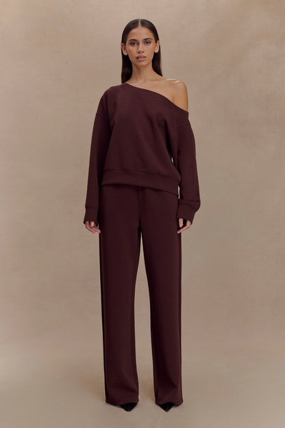 August Straight Leg Jogger Chocolate
