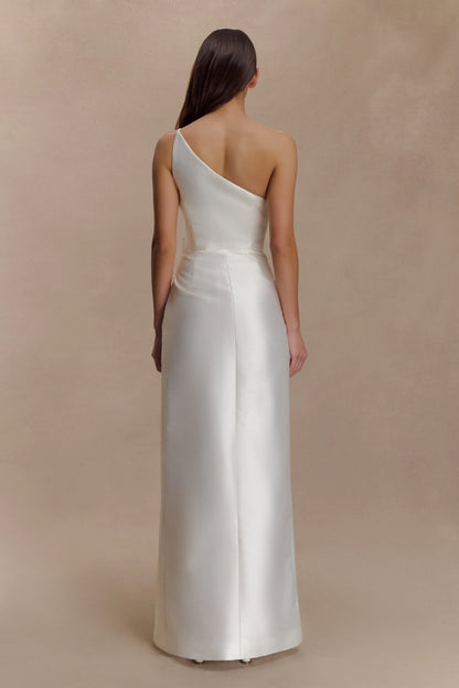 Francine One Shoulder Maxi Dress Ivory