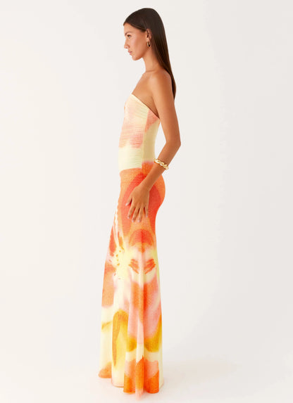 Iroha Strapless Maxi Dress Mimosa Blossom