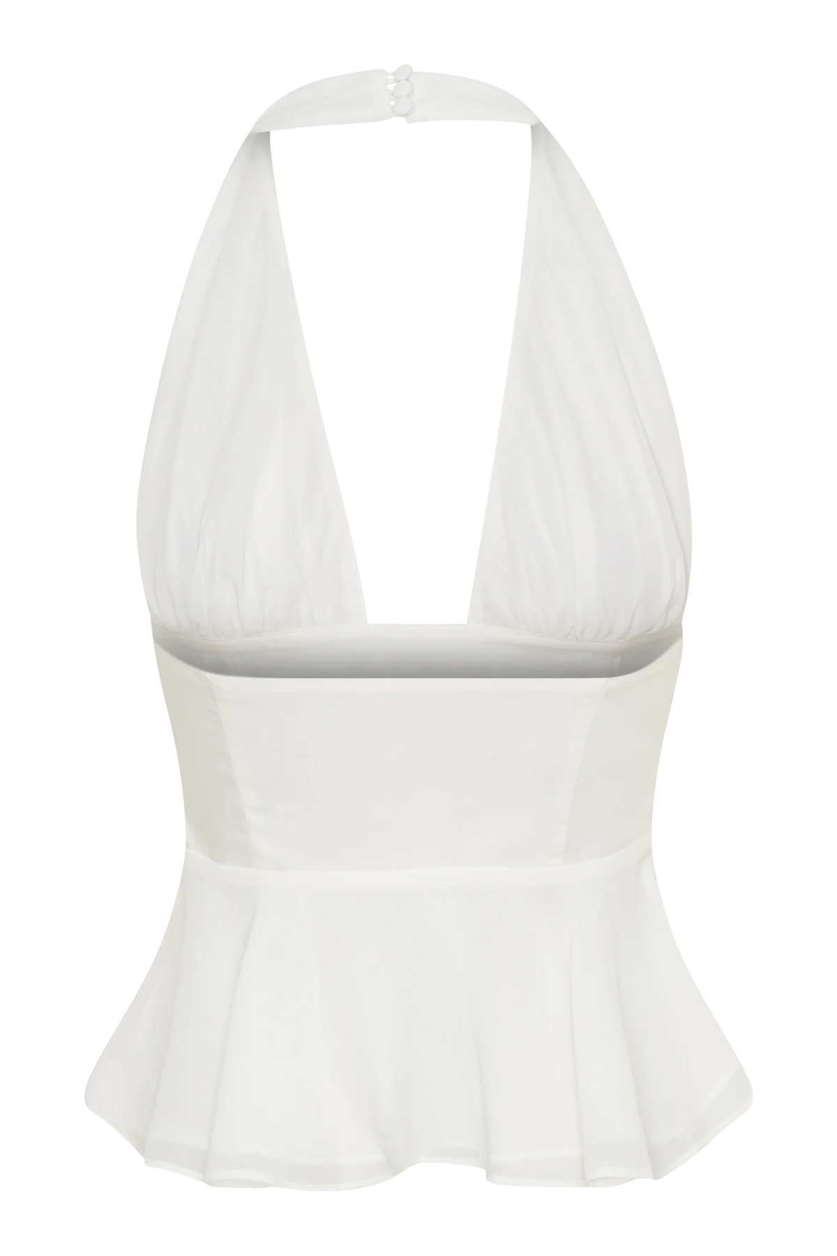 River Halter Neck Sleeveless Top White