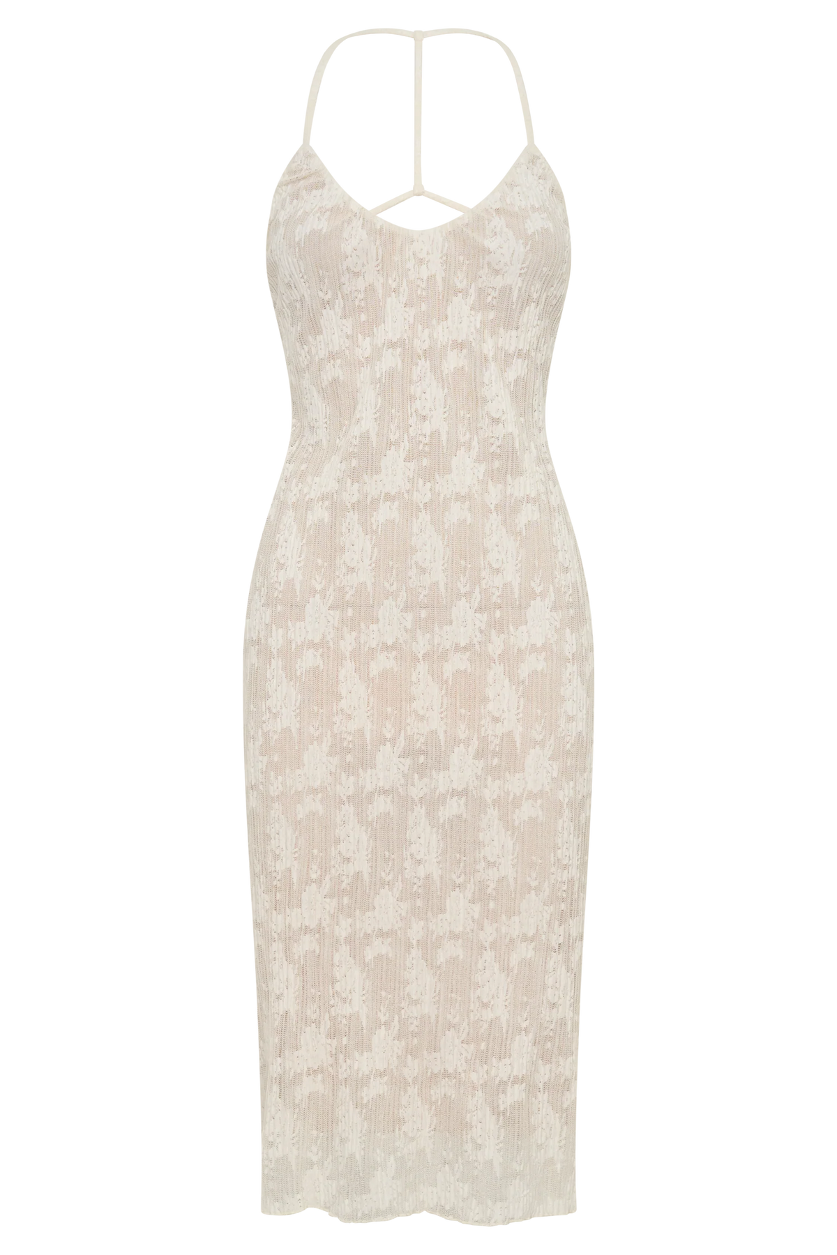 Ambrose Lace Midi Dress Ivory