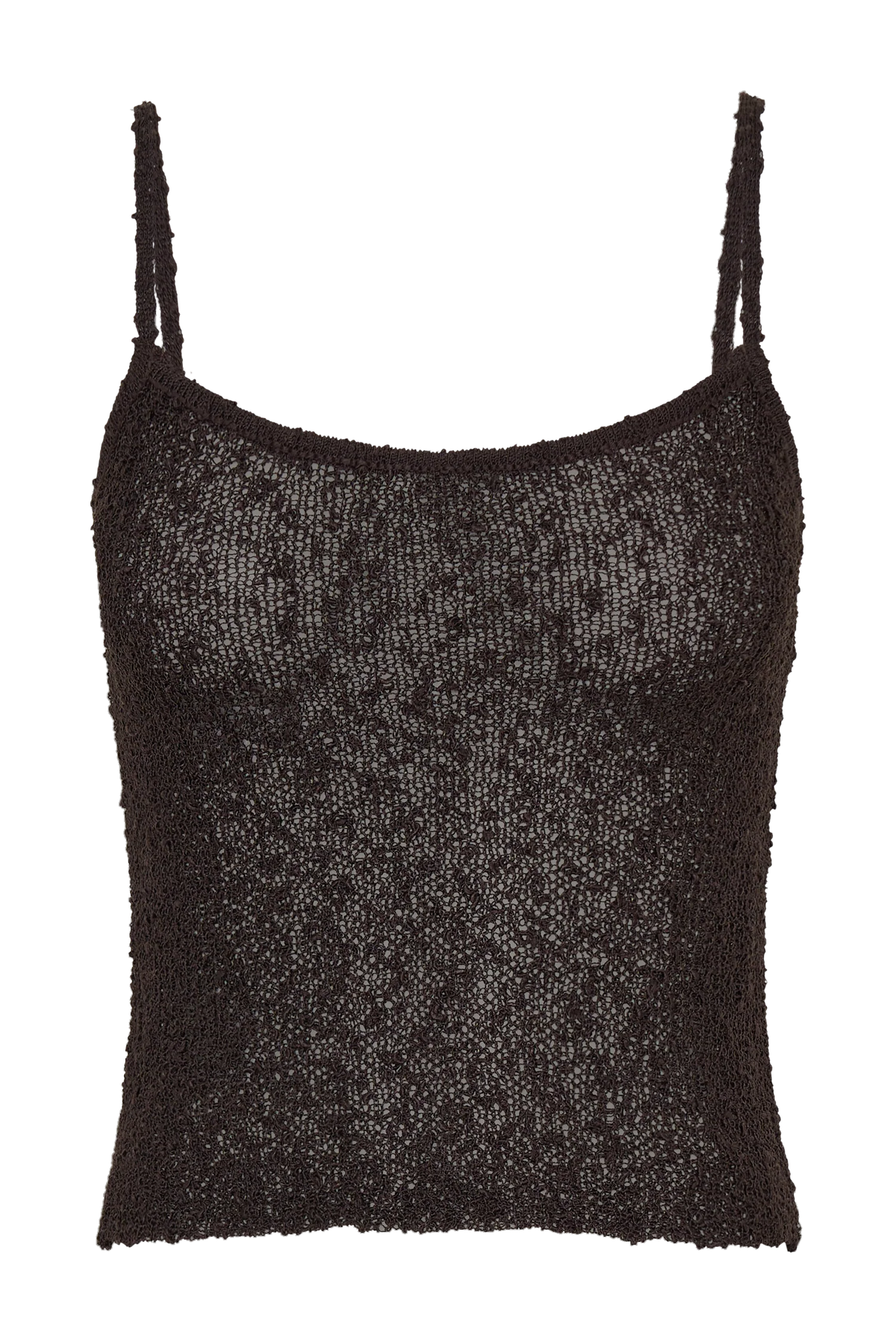 Mattais Boucle Knit Top Dark Chocolate