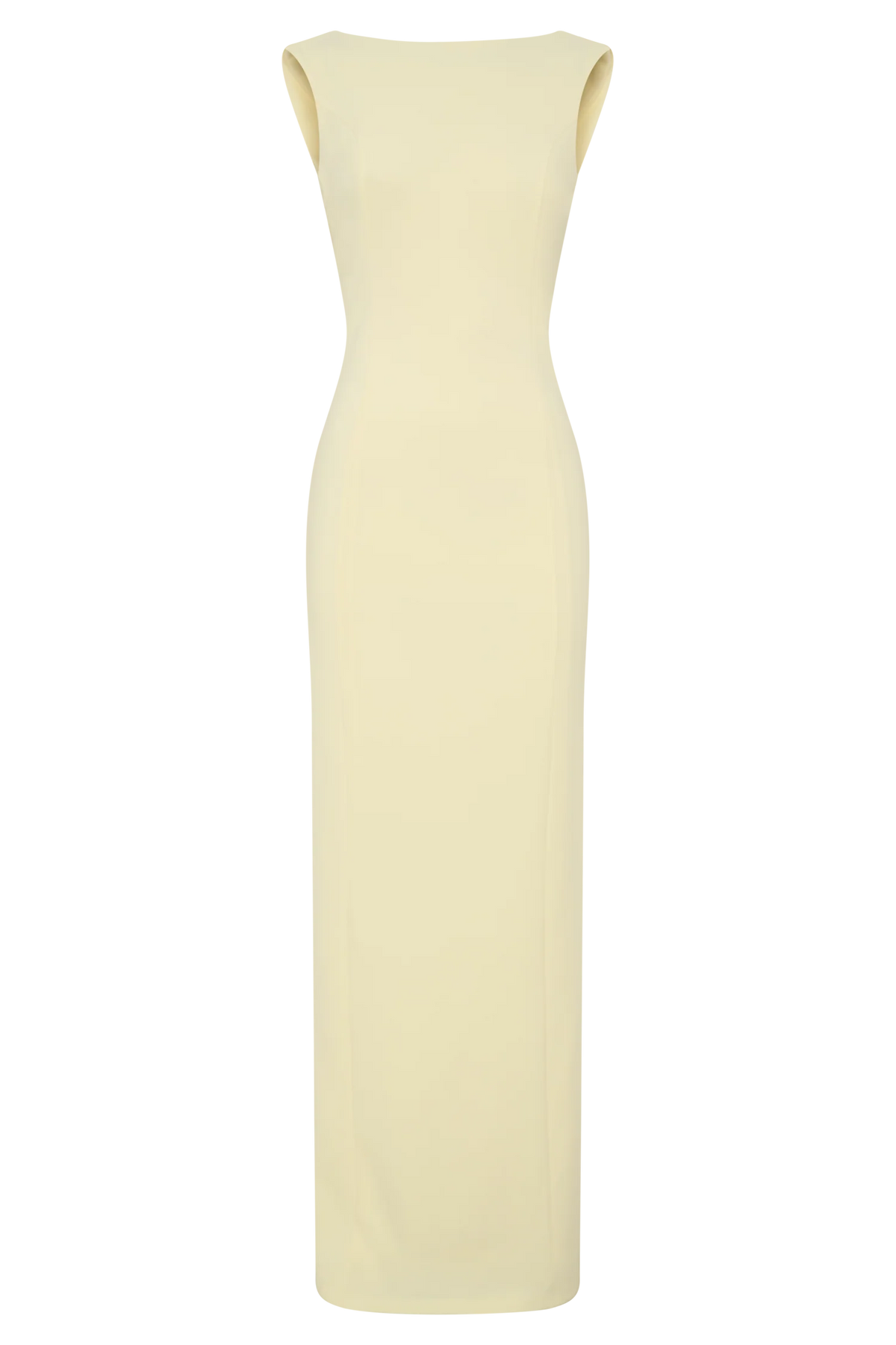 Galilea Crepe Draped Maxi Dress Lemon