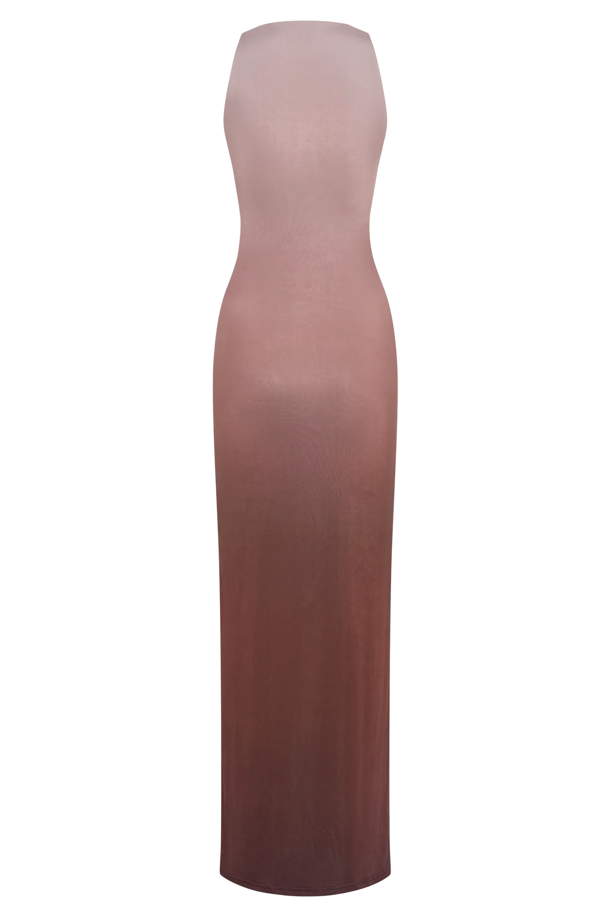 Stella Draped Slinky Maxi Dress Mocha Ombre