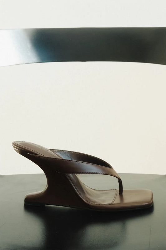 Karman Curved Wedge Heel Chocolate