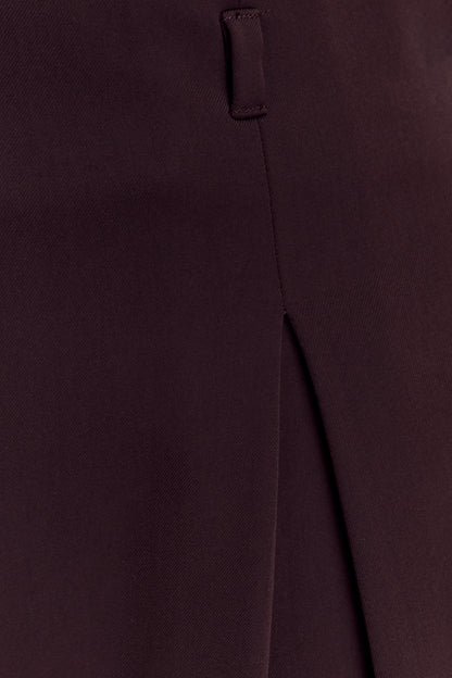 Simone Pleated Suiting Short Dark Chocolate