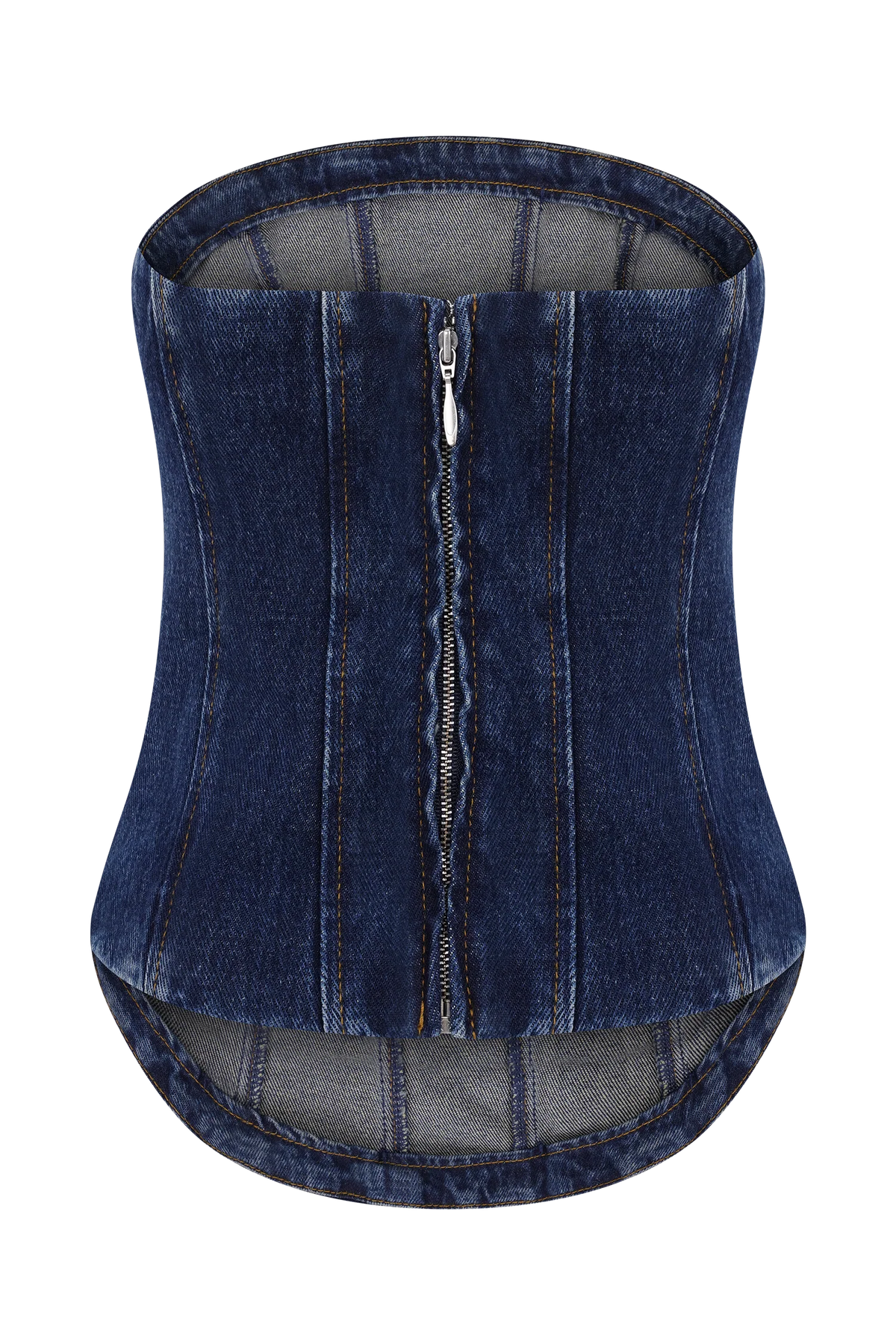 Monte Strapless Diamante Denim Corset Midnight Blue