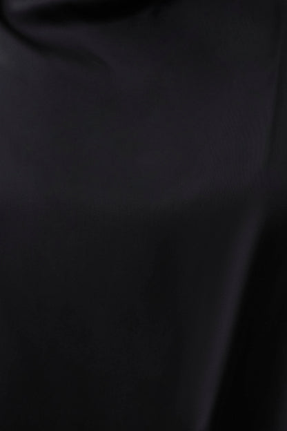 Sydney Asymmetrical Satin Halter Top Black