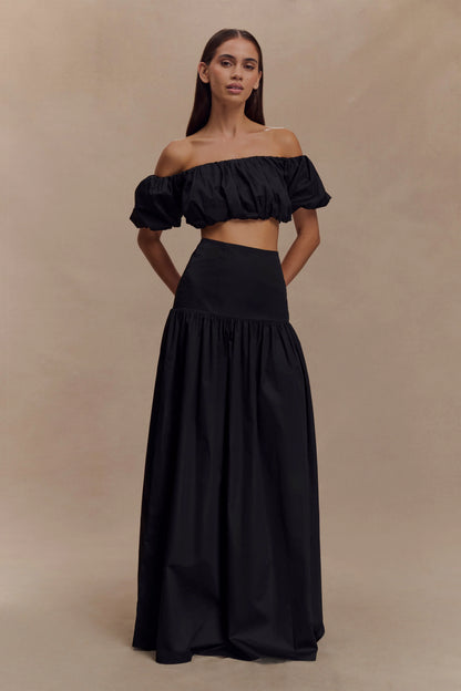 Autumn Maxi Skirt Black