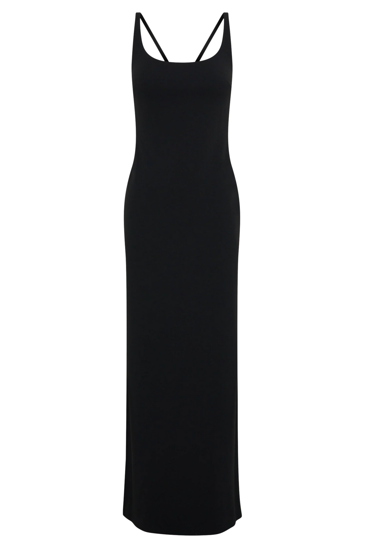 Julian Crepe Strapped Back Maxi Dress Black