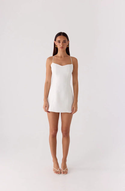 Famous Mini Dress White