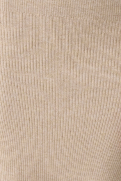 Goldie High Neck Knit Midi Dress Camel