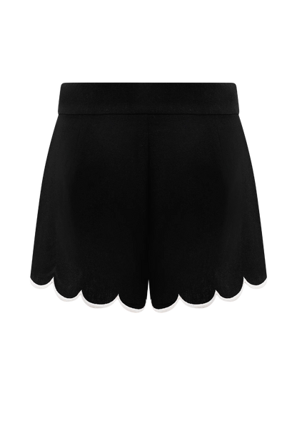 Judith Scallop Shorts Black
