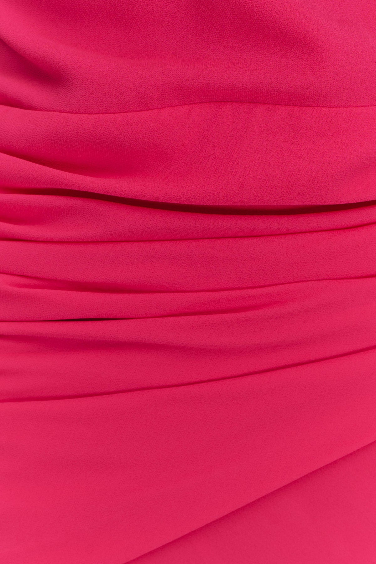 Giulia Chiffon Draped Mini Dress Raspberry