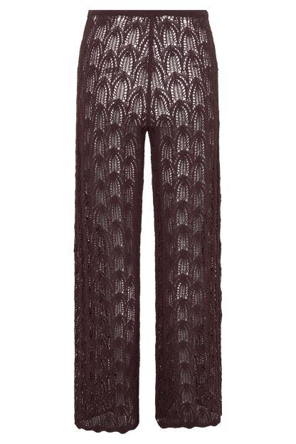 Glinda Crochet Pants Chocolate