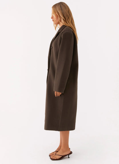 Gianni Double Breast Coat Chocolate