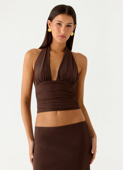 Kerrie Halter Top Chocolate