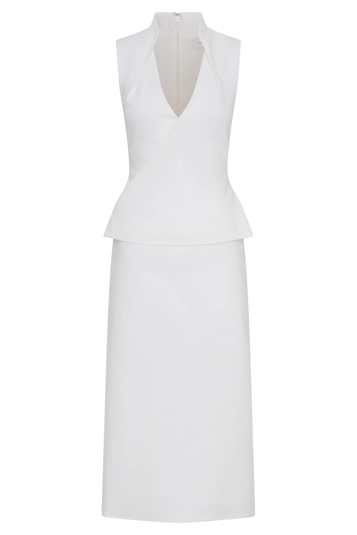 Yanina Cotton Halter Midi Dress White