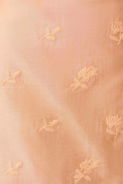 Vivian Embroidered Mini Skirt Orange