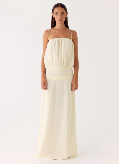 Citrus Kiss Maxi Dress Baby Yellow