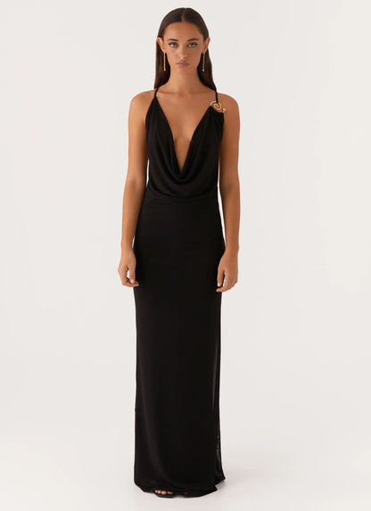 Game Player Maxi Dress Black