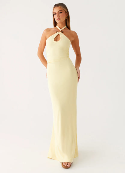 Instant Attraction Maxi Dress Yellow