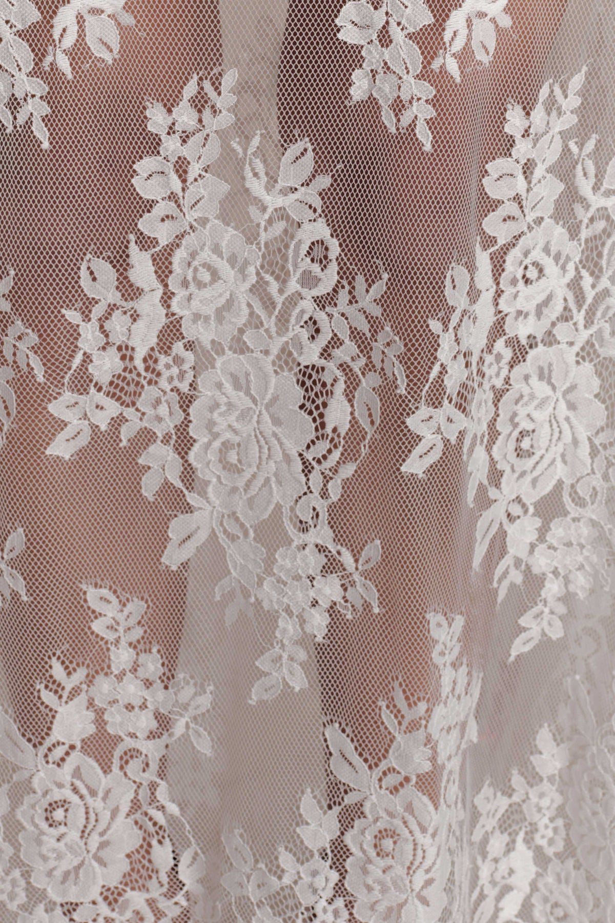 Camille Beaded Satin And Lace Maxi Skirt Ivory