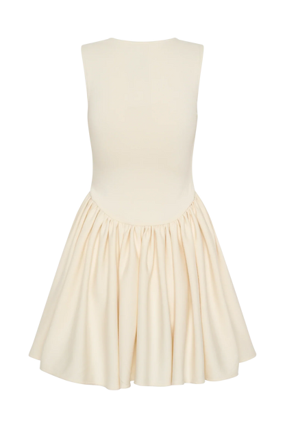 Sharon Scuba Jersey Mini Dress Ivory