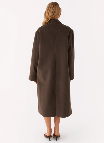 Gianni Double Breast Coat Chocolate