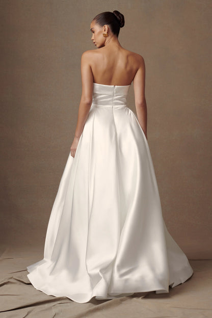 Eileen Strapless Wedding Gown White