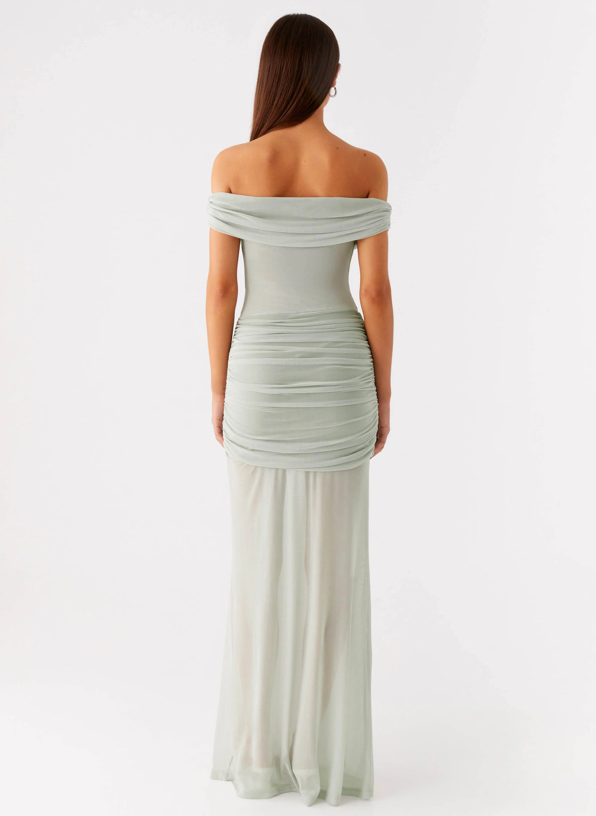 Eyllin Off Shoulder Maxi Dress Sage