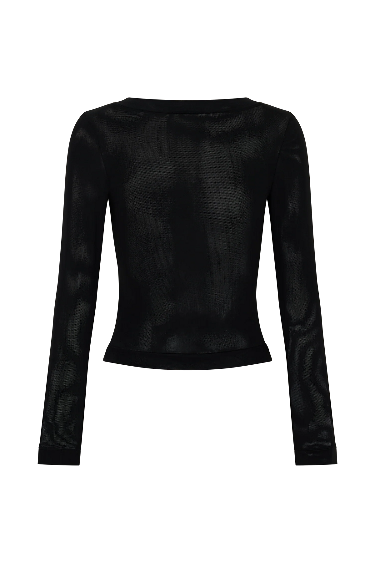Lumi Long Sleeve Mesh Top Black