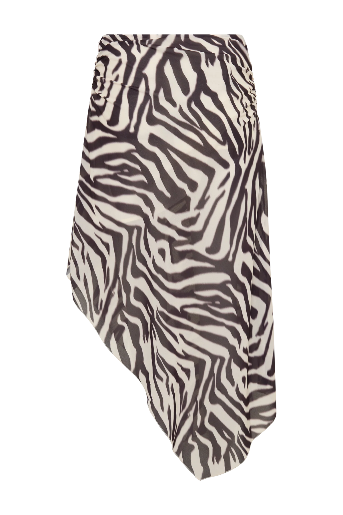Lana Chiffon Midi Skirt Abstract Zebra Print