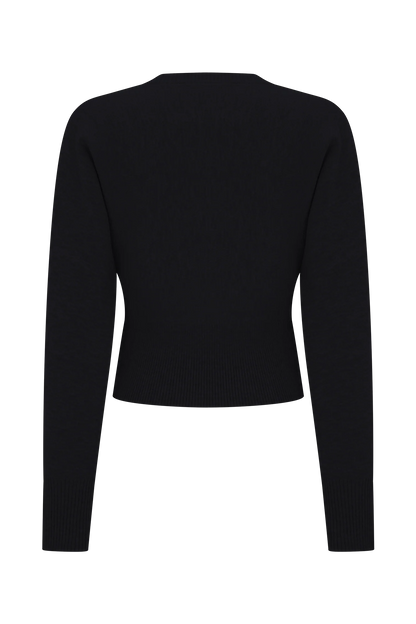 Ciaralee Cinched Waist Jumper Black