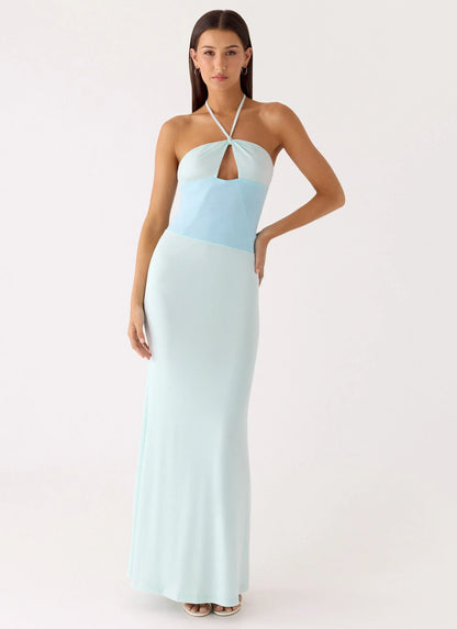 Romilly Mesh Maxi Dress Teal