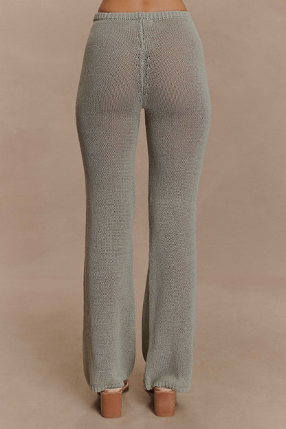 Malani Wide Leg Knit Pants Sage