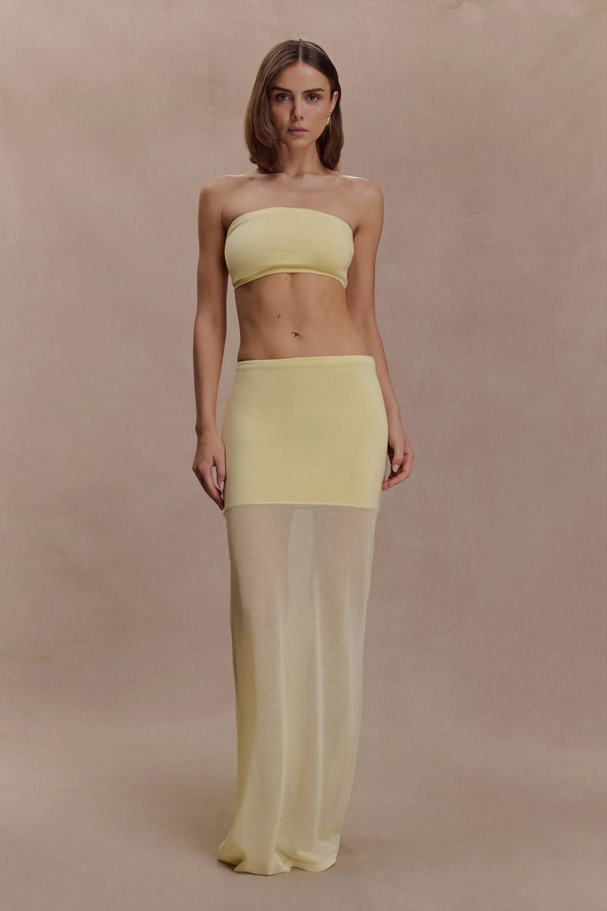 Tanyel Knit Bandeau Top Lemon