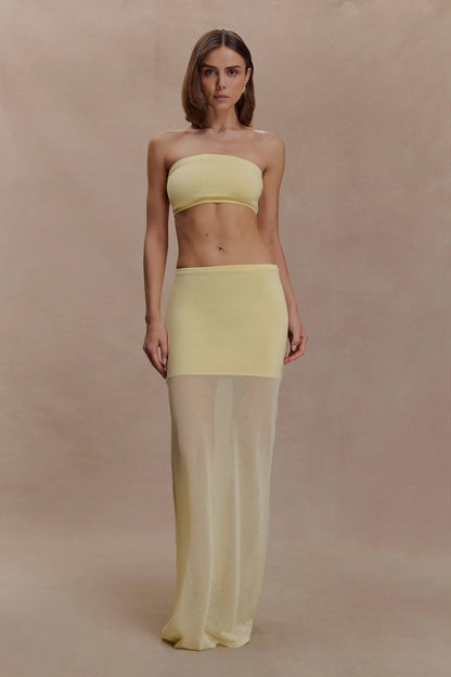 Tanyel Knit Bandeau Top Lemon