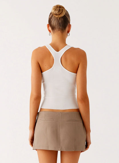 Mirna Micro Skort Taupe Marle