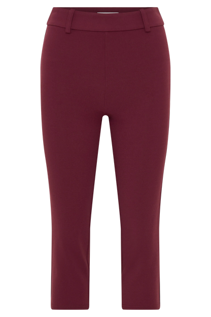 Blanca Stretch Crepe Capri Pants Mahogany