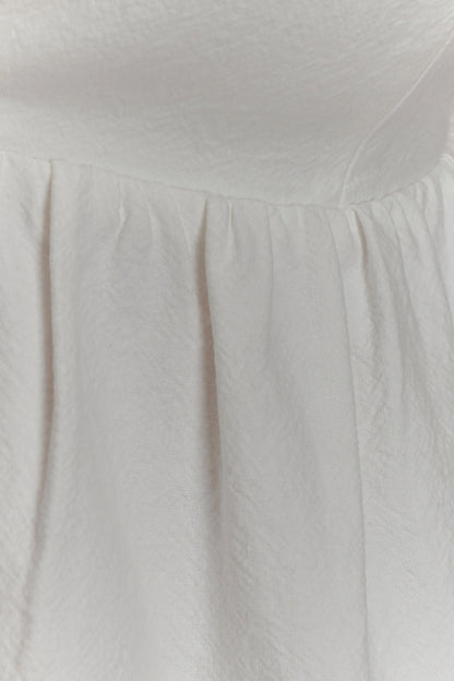 Janayia Cotton Beaded Top White