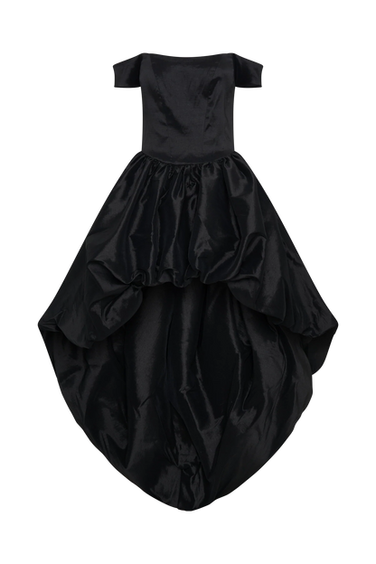 Amelia Bubble Maxi Dress Black