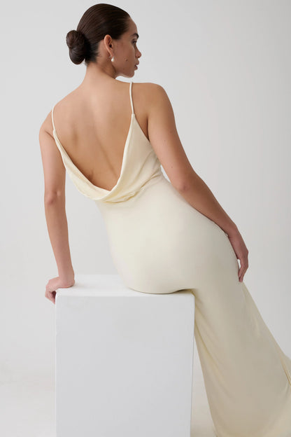 Joni Cowl Maxi Dress Ivory
